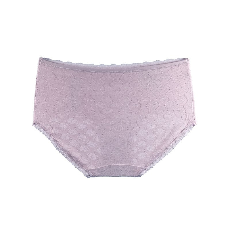 Mid Waist Textured Fabric Brief